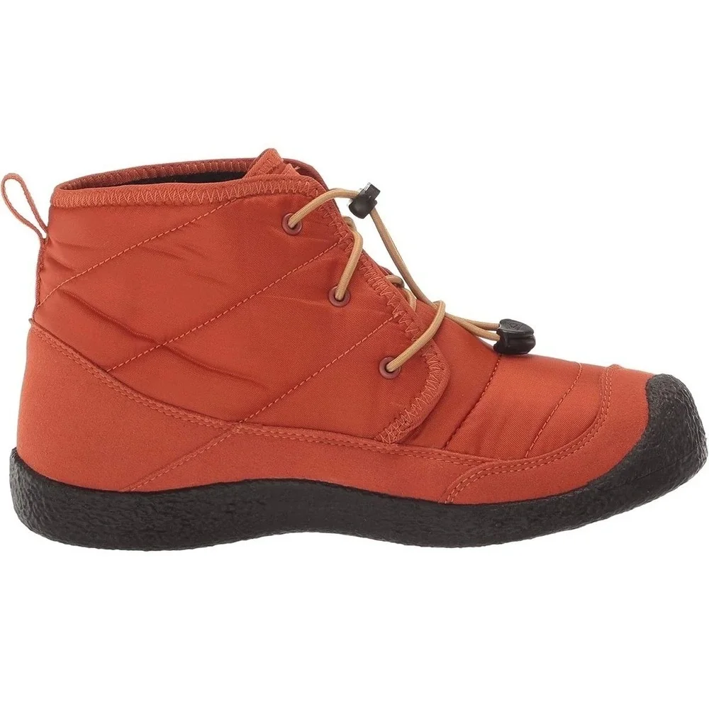 KEEN Kids Howser II Waterproof Chukka Boots Orange Carpet Black 1026632 6Y EU 38